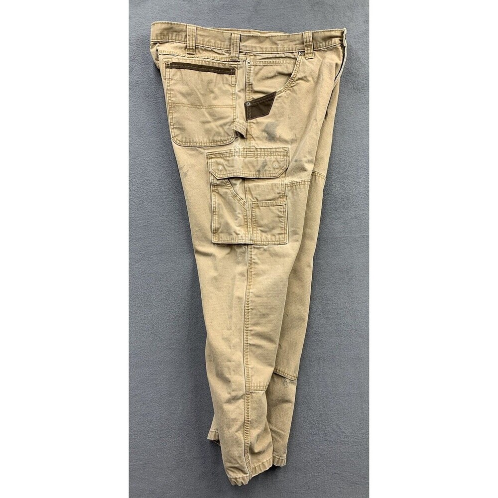 Wrangler Cargo Workwear Pants Mens Size 38 X 31 Beige Outdoor Heavily Stained - Picture 5 of 16